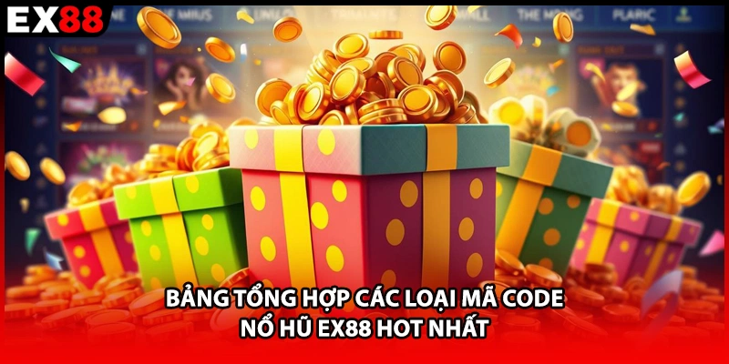 Bảng tổng hợp các loại mã code nổ hũ EX88 HOT nhất 
