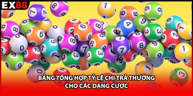 Bảng tổng hợp tỷ lệ chi trả thưởng cho các dạng cược