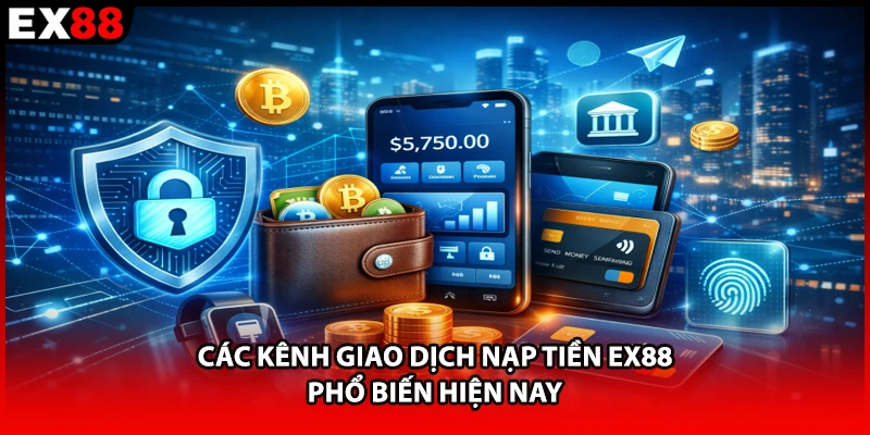 Các kênh giao dịch nạp tiền EX88 phổ biến hiện nay