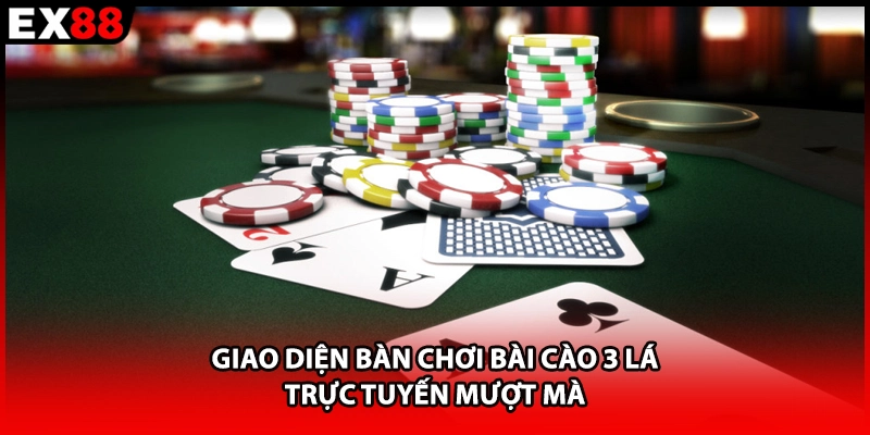 Giao diện bàn chơi bài cào 3 lá trực tuyến mượt mà