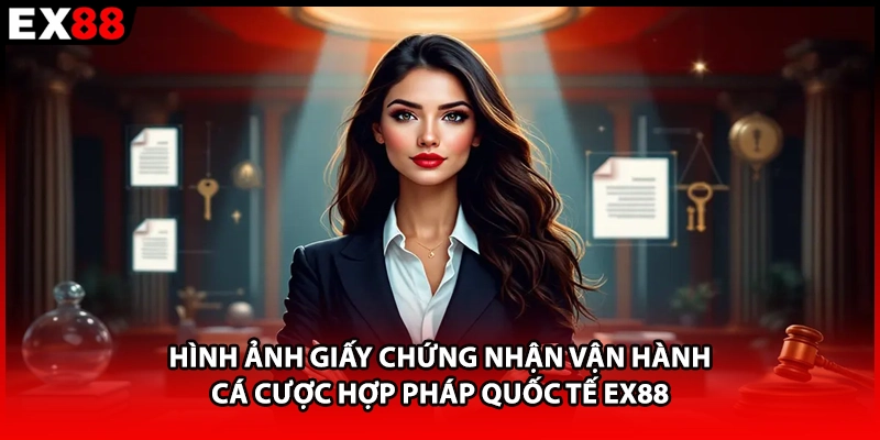 Hình ảnh giấy chứng nhận vận hành cá cược hợp pháp quốc tế EX88