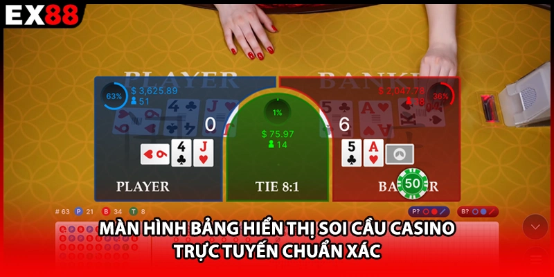 Màn hình bảng hiển thị soi cầu casino trực tuyến chuẩn xác 